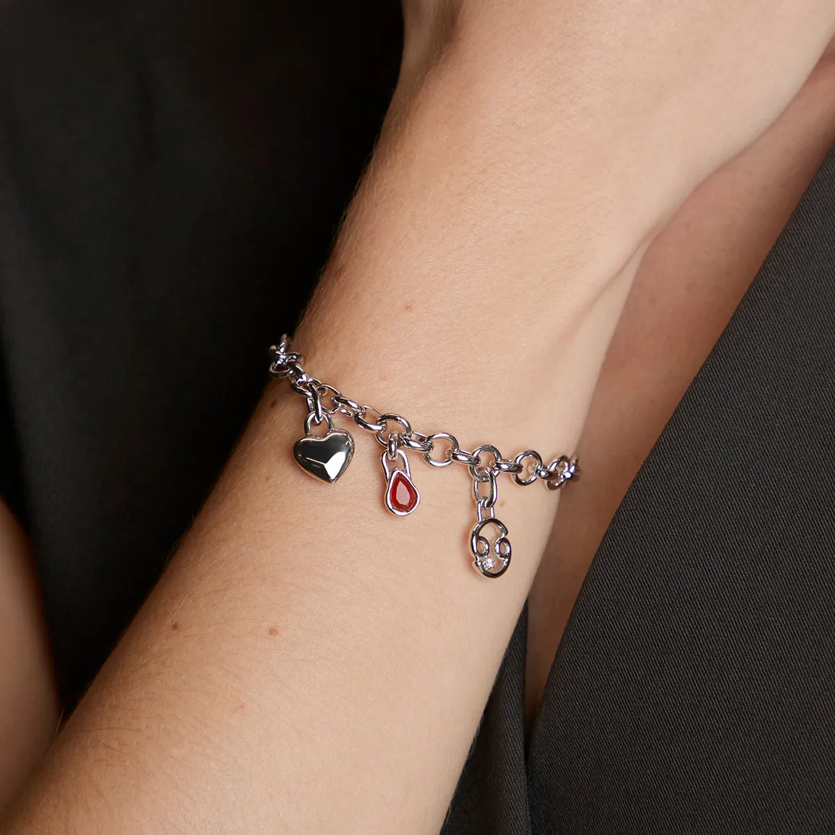 Astrid & Miyu Bold Chelsea Chain bracelet argenté épais