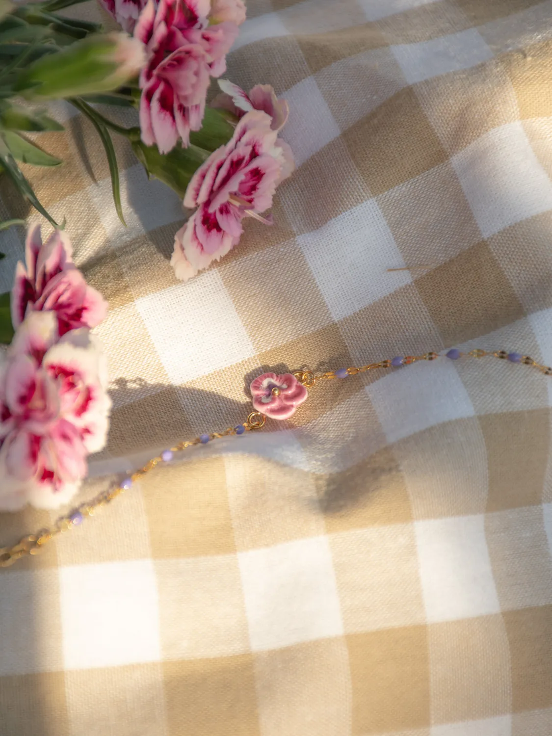 Nach Bijoux pensée bracelet perles de verre