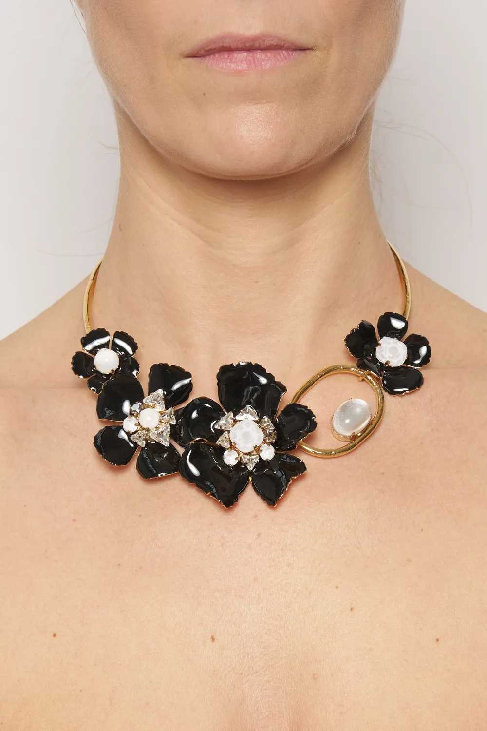 Philippe Ferrandis Black Blossom collier rond noir créateur