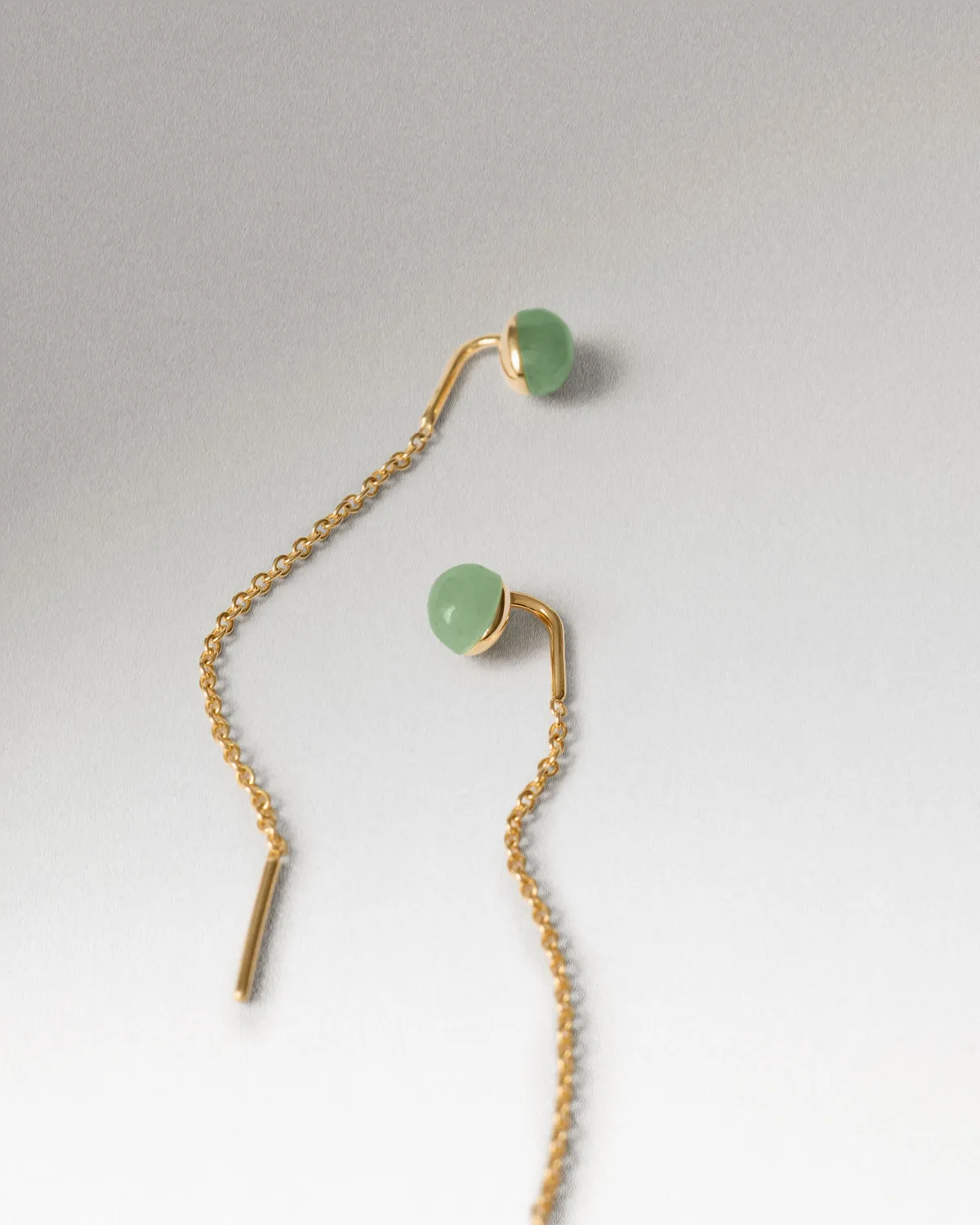 PDPAOLA Lyra boucles d'oreilles aventurine verte