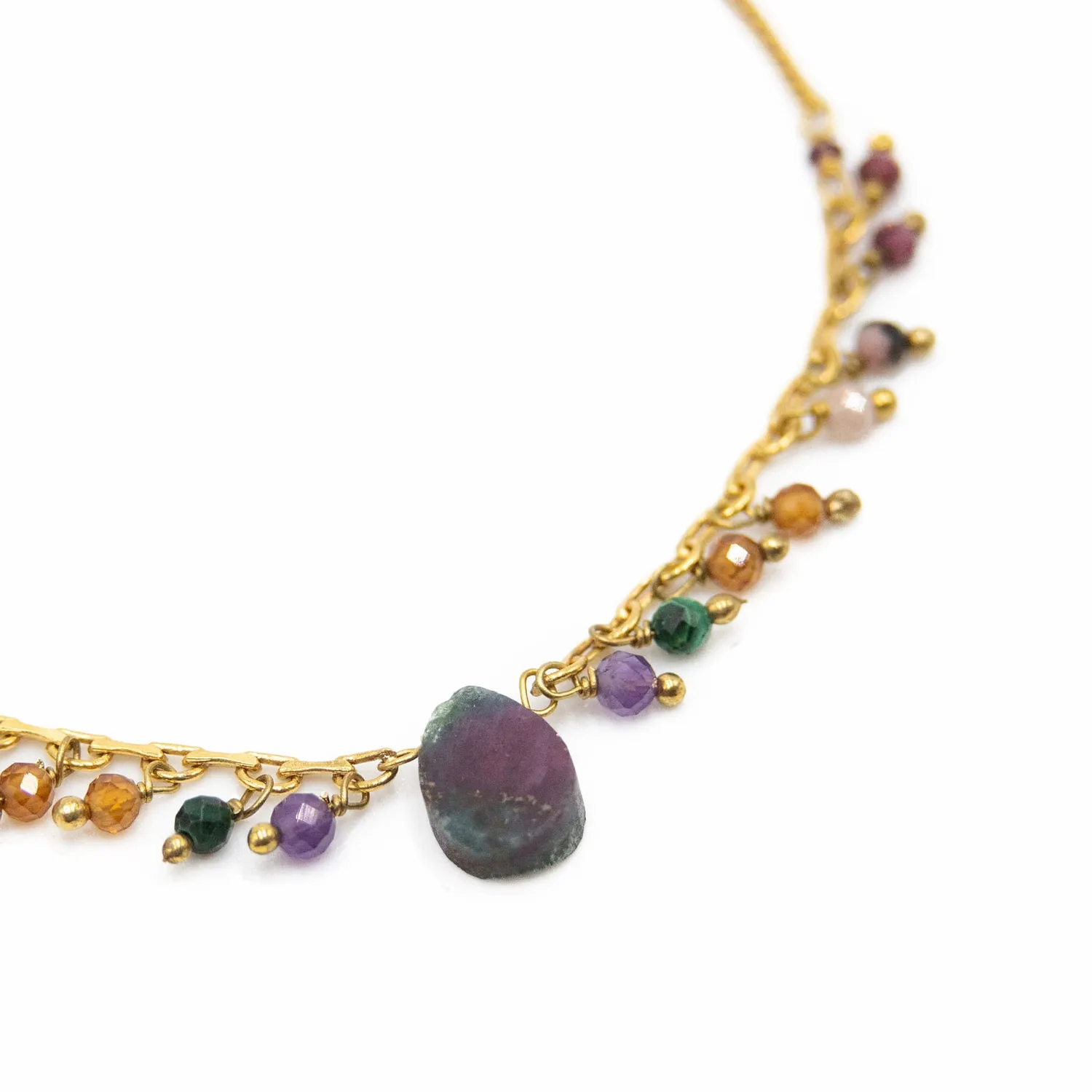 Le Fourbi de Capucine FDC54 bracelet rubis laiton doré