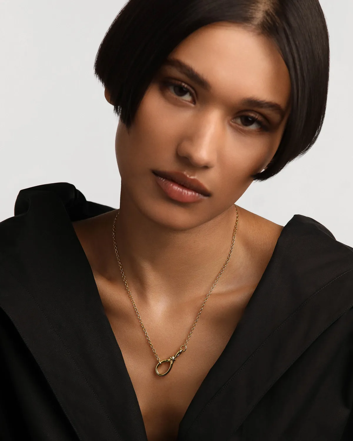 PDPAOLA Stacker Clasp collier plaqué or 44 cm