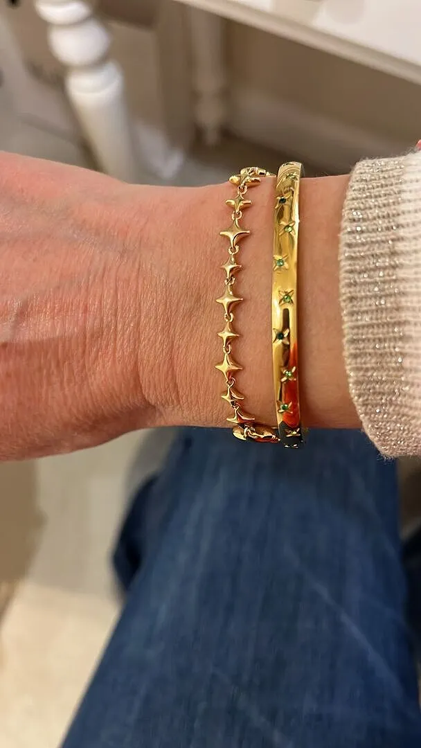 Astrid & Miyu Cosmic Star Chain bracelet doré étoile