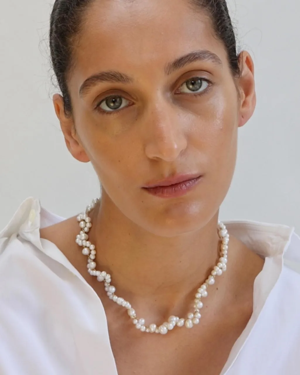 Completedworks Tide collier perle vermeil ras du cou