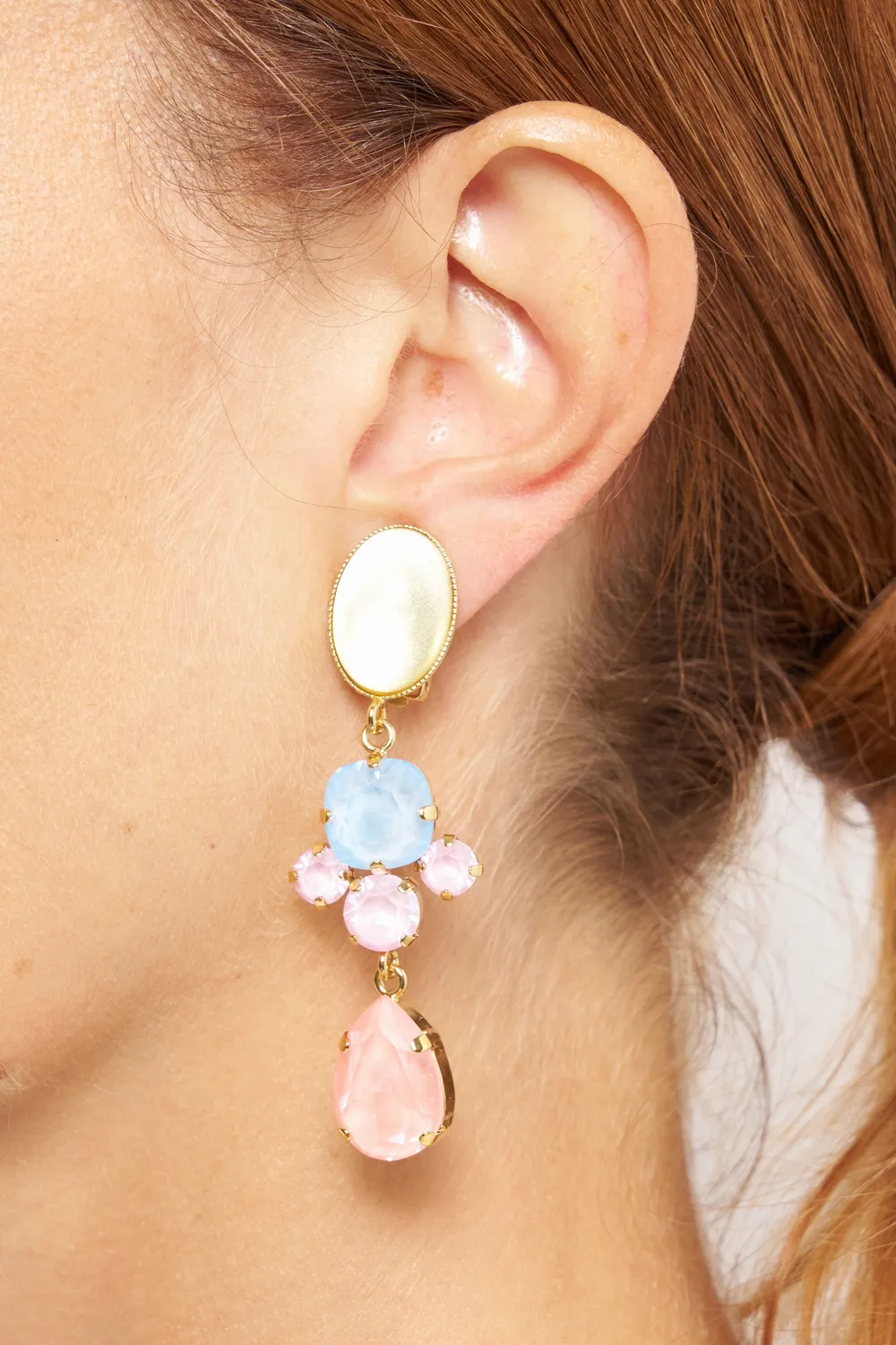 Philippe Ferrandis Sorbet boucles d’oreilles clips longues