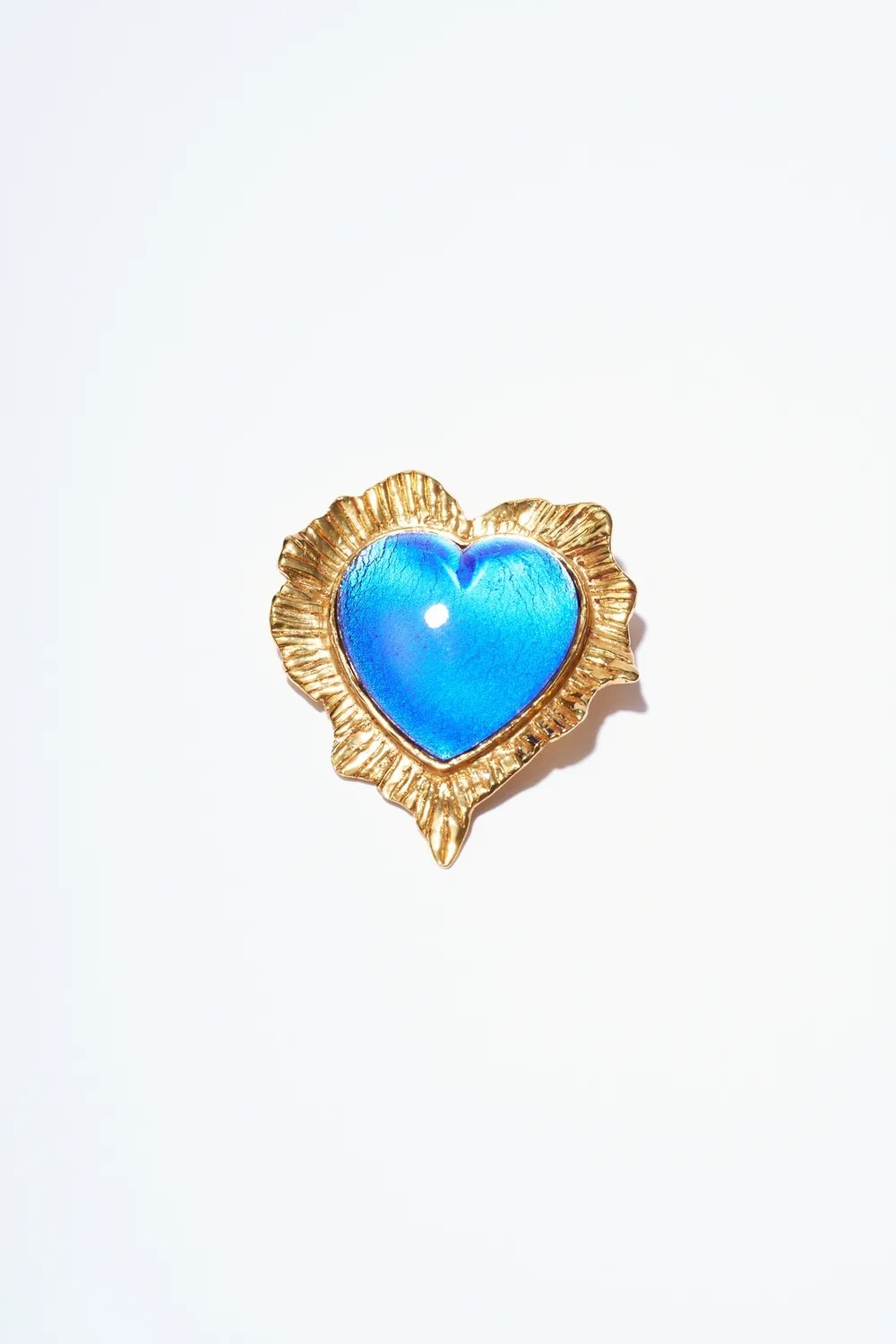 Philippe Ferrandis Break My Heart broche cœur strass 5,5 cm