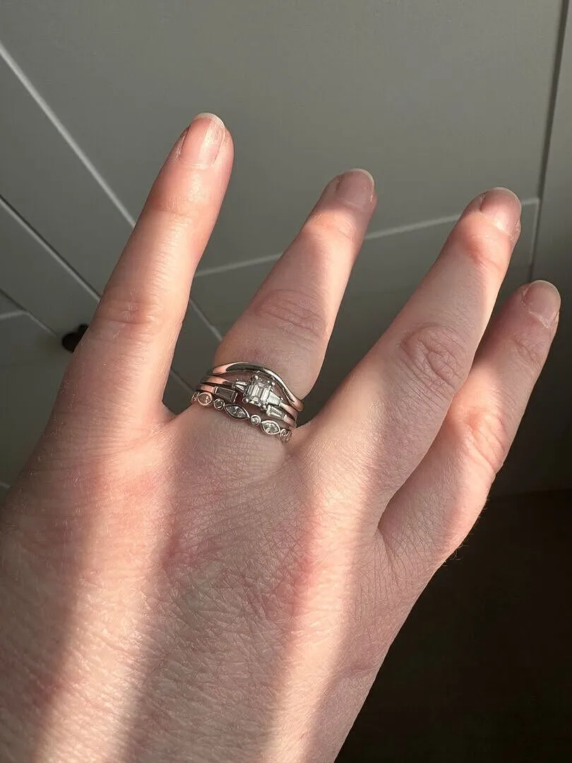 Astrid & Miyu Wave bague argent rhodié vague