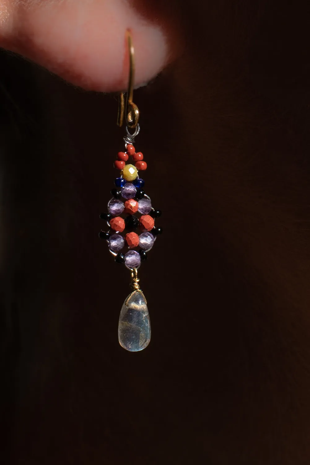 Le Fourbi de Capucine P14 boucles d'oreilles labradorite