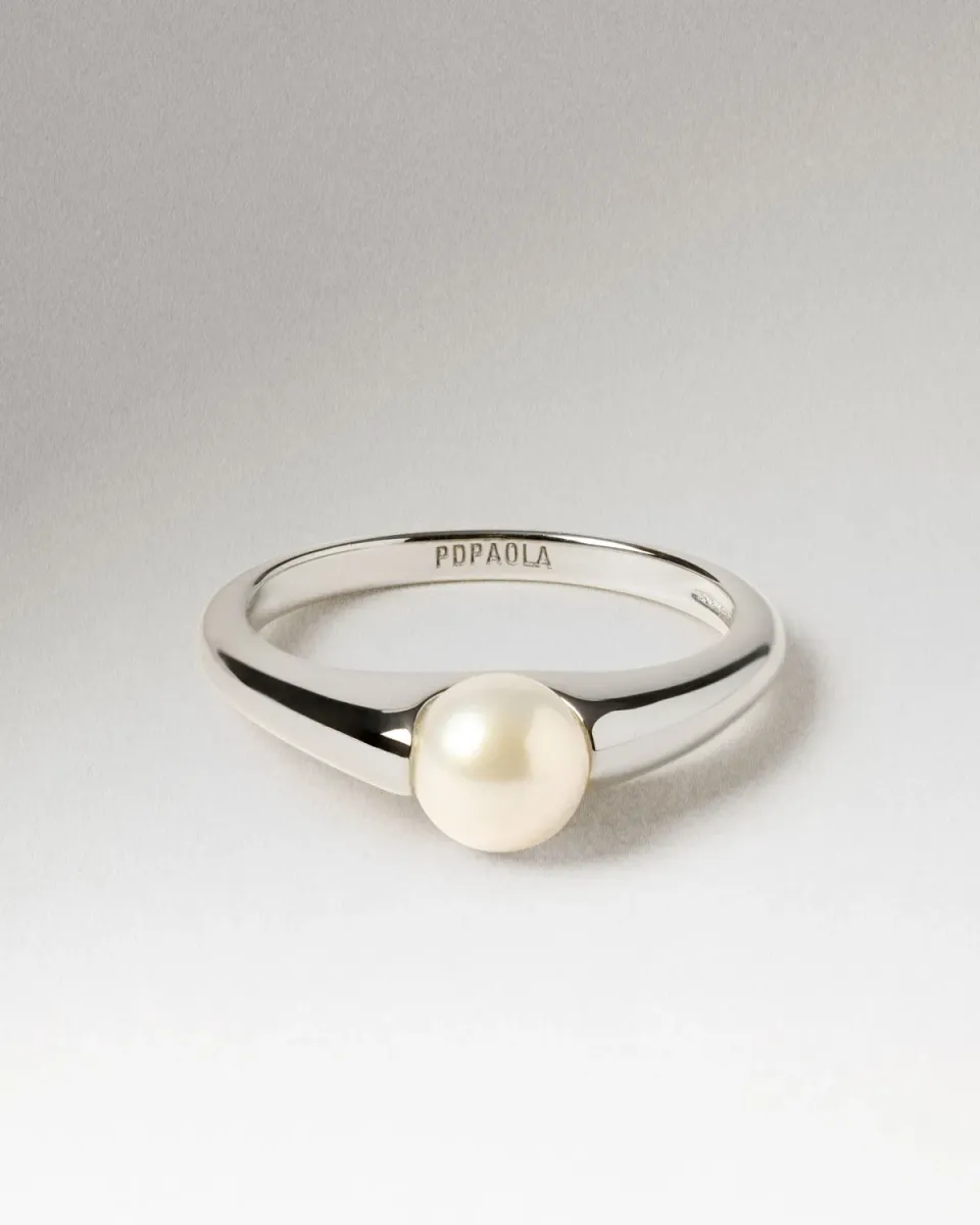 PDPAOLA La Perla Maris bague quartz blanc
