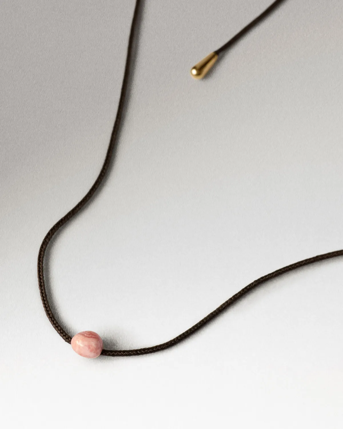 PDPAOLA Orion collier cordon rhodochrosite 62 cm