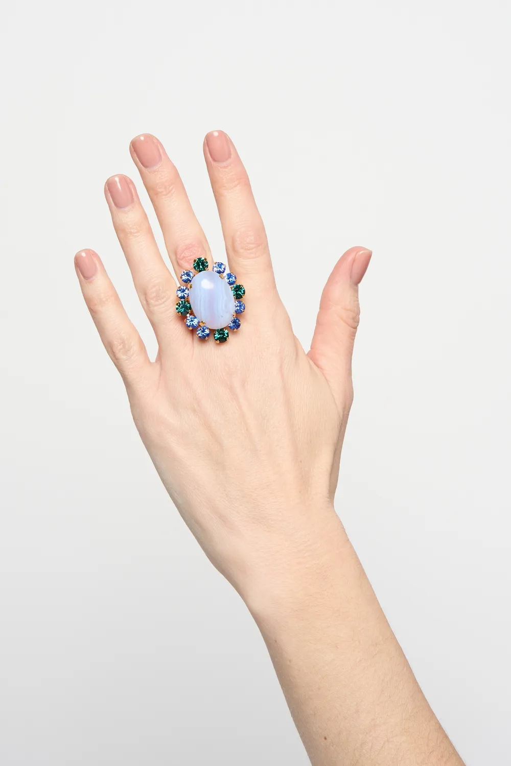 Philippe Ferrandis Castiglione bague ajustable malachite