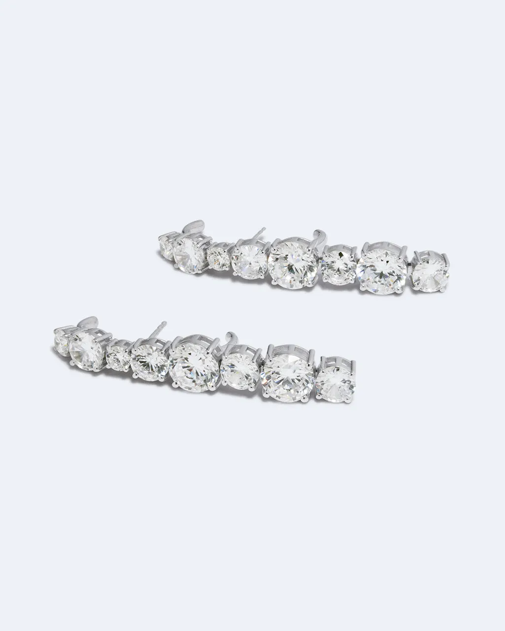 Completedworks Inflection ear climbers zirconia argent