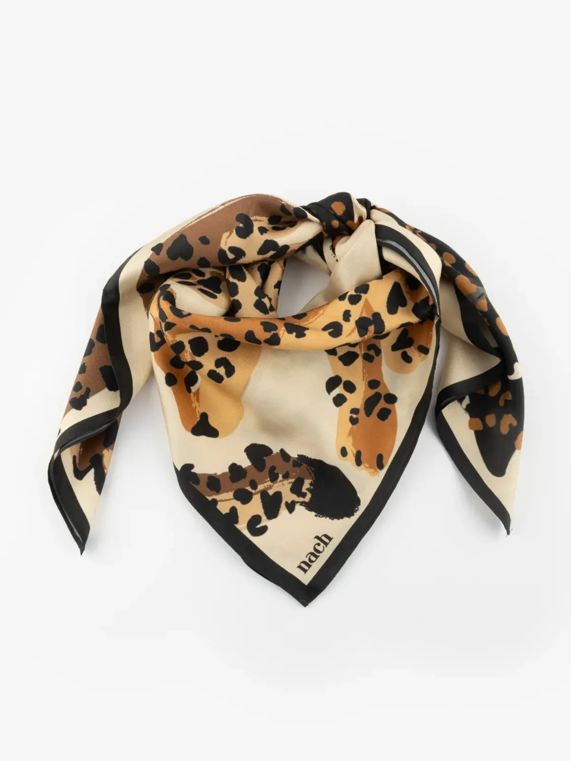 Nach Bijoux foulard léopard Idole sauvage soie 90x90 cm