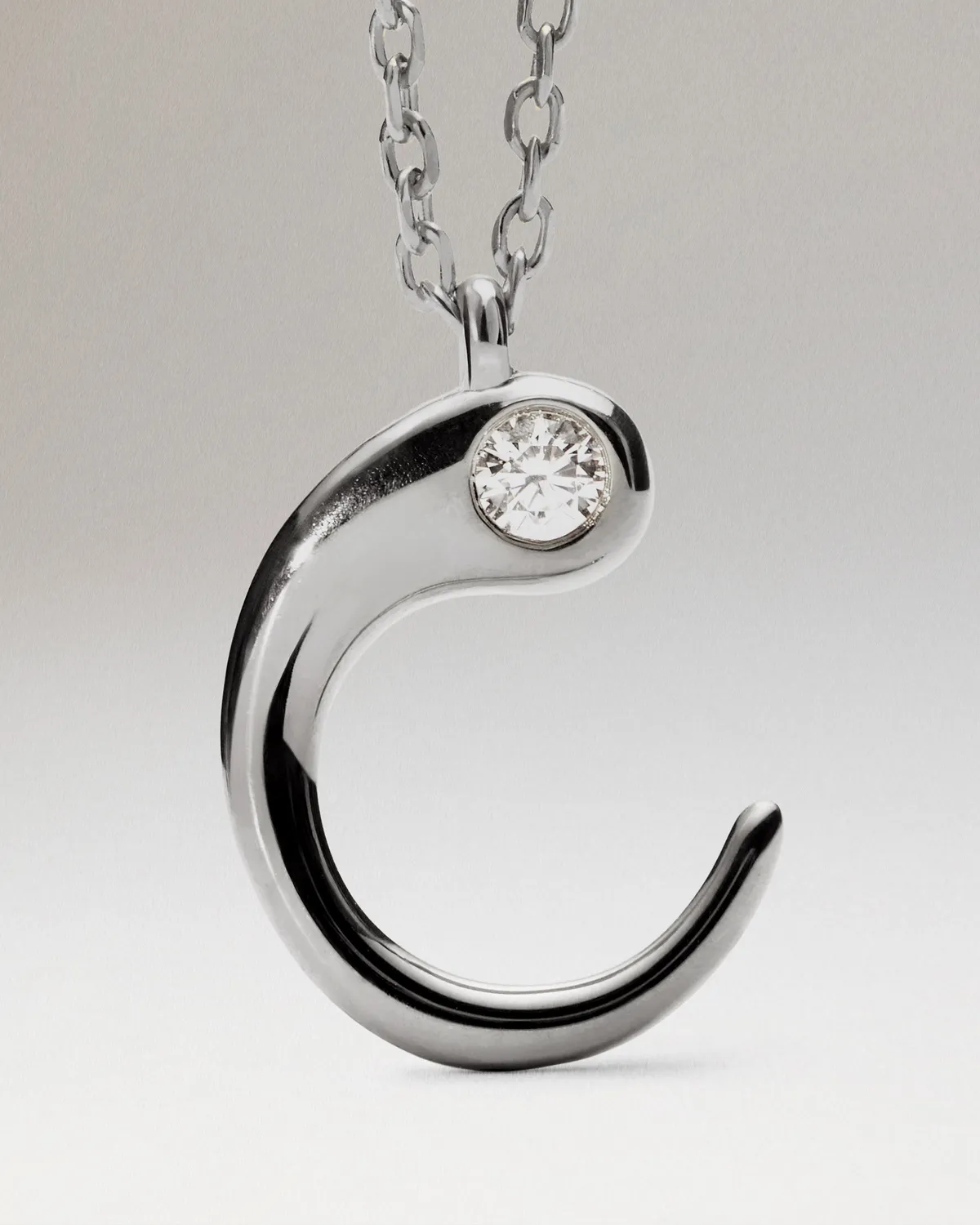 PDPAOLA Initial C collier pendentif argent 40-50 cm