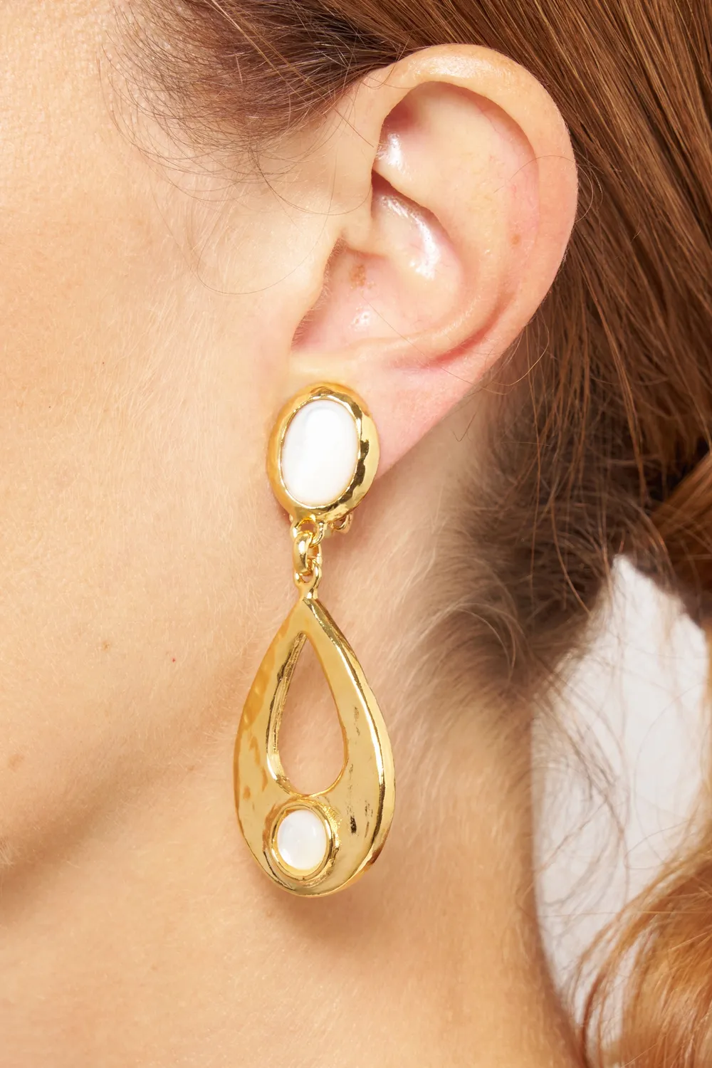 Philippe Ferrandis New Gems boucles d'oreilles clips dorées