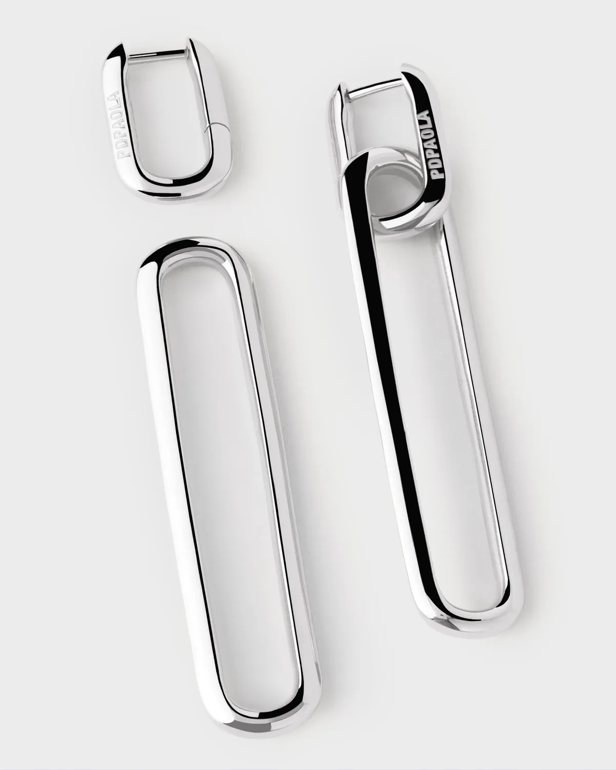 PDPAOLA Rodeo boucles créoles argent 60,5 mm