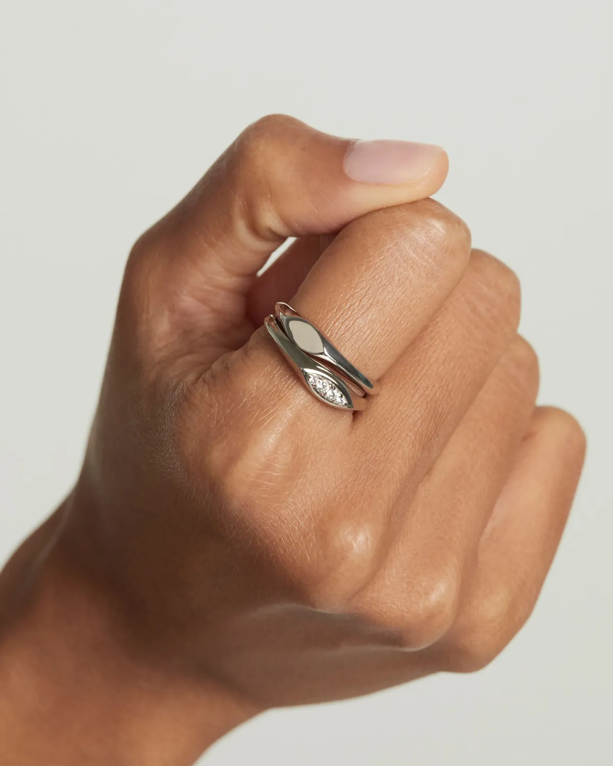 PDPAOLA Duke Stamp bague argent sceau