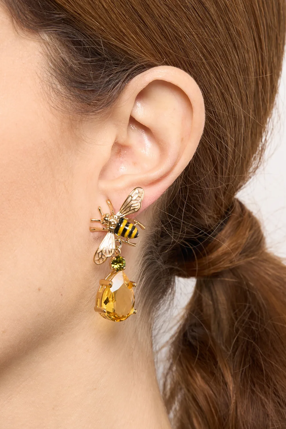 Philippe Ferrandis Bagatelle abeilles boucles clous 4,5 cm