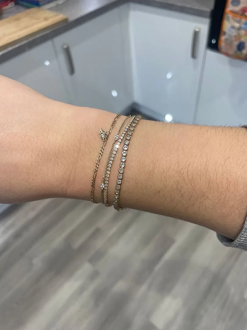 Astrid & Miyu Gleam Bold Tennis bracelet doré rivière