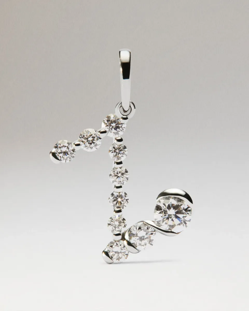 PDPAOLA Pendentif Initiale Z Diamants Or Blanc