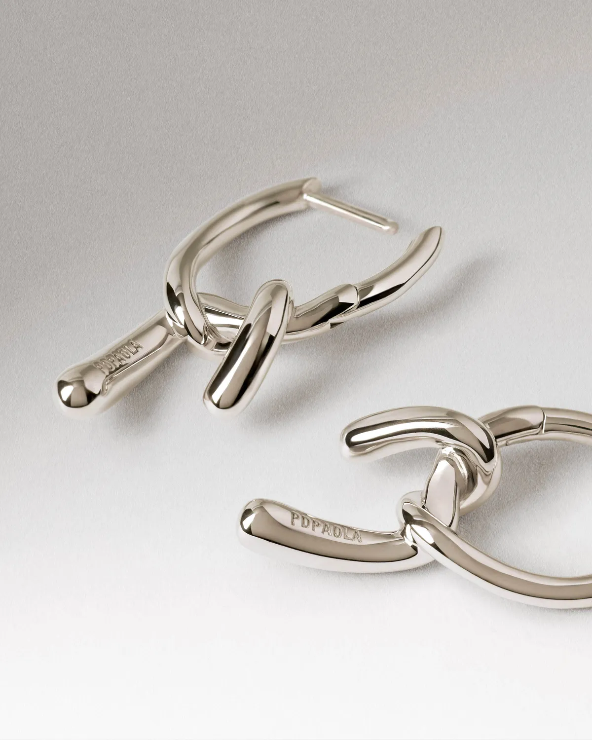 PDPAOLA Mini Twist créoles argent torsadées 27 mm