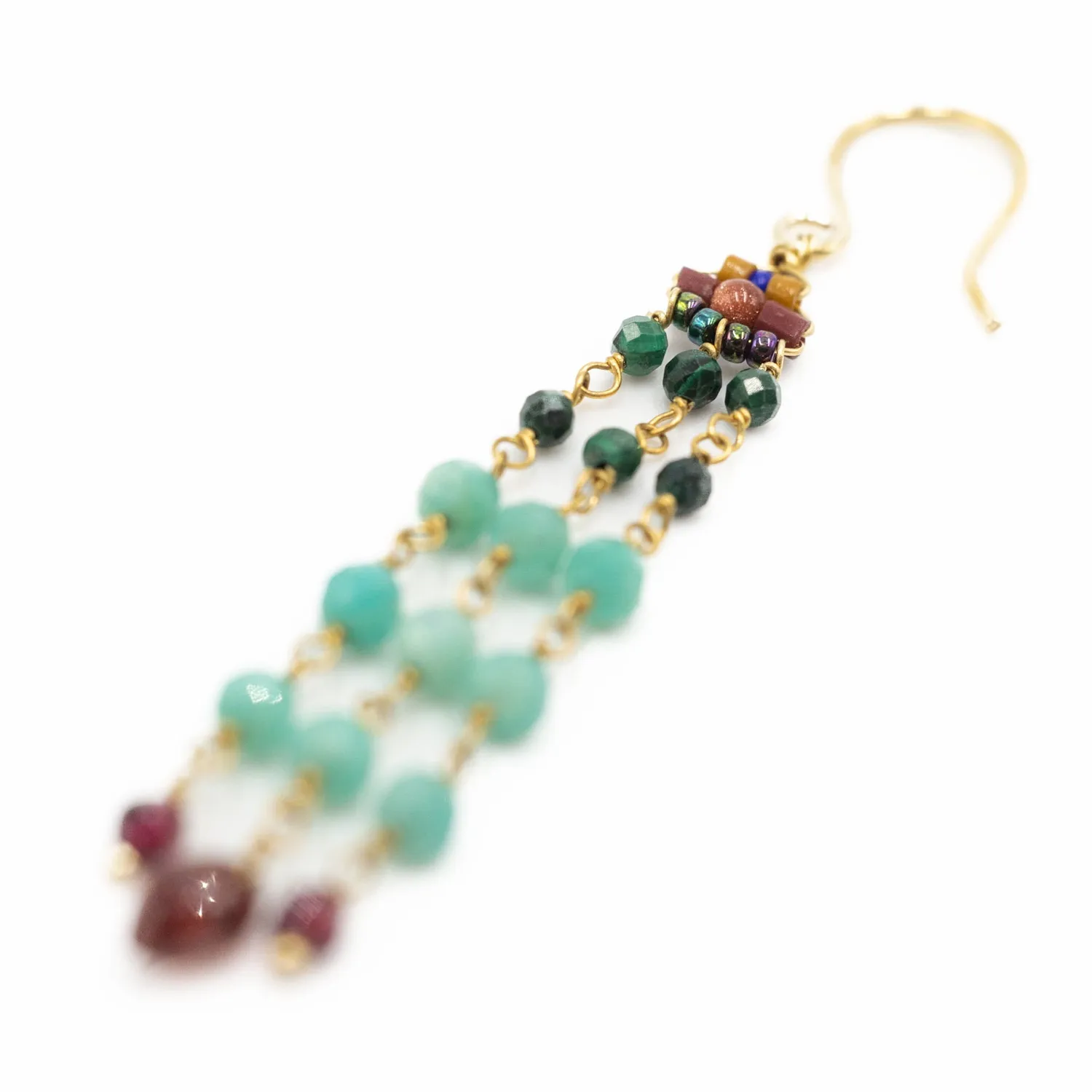 Le Fourbi de Capucine FDC36 boucles d'oreilles laiton doré 6,4 cm