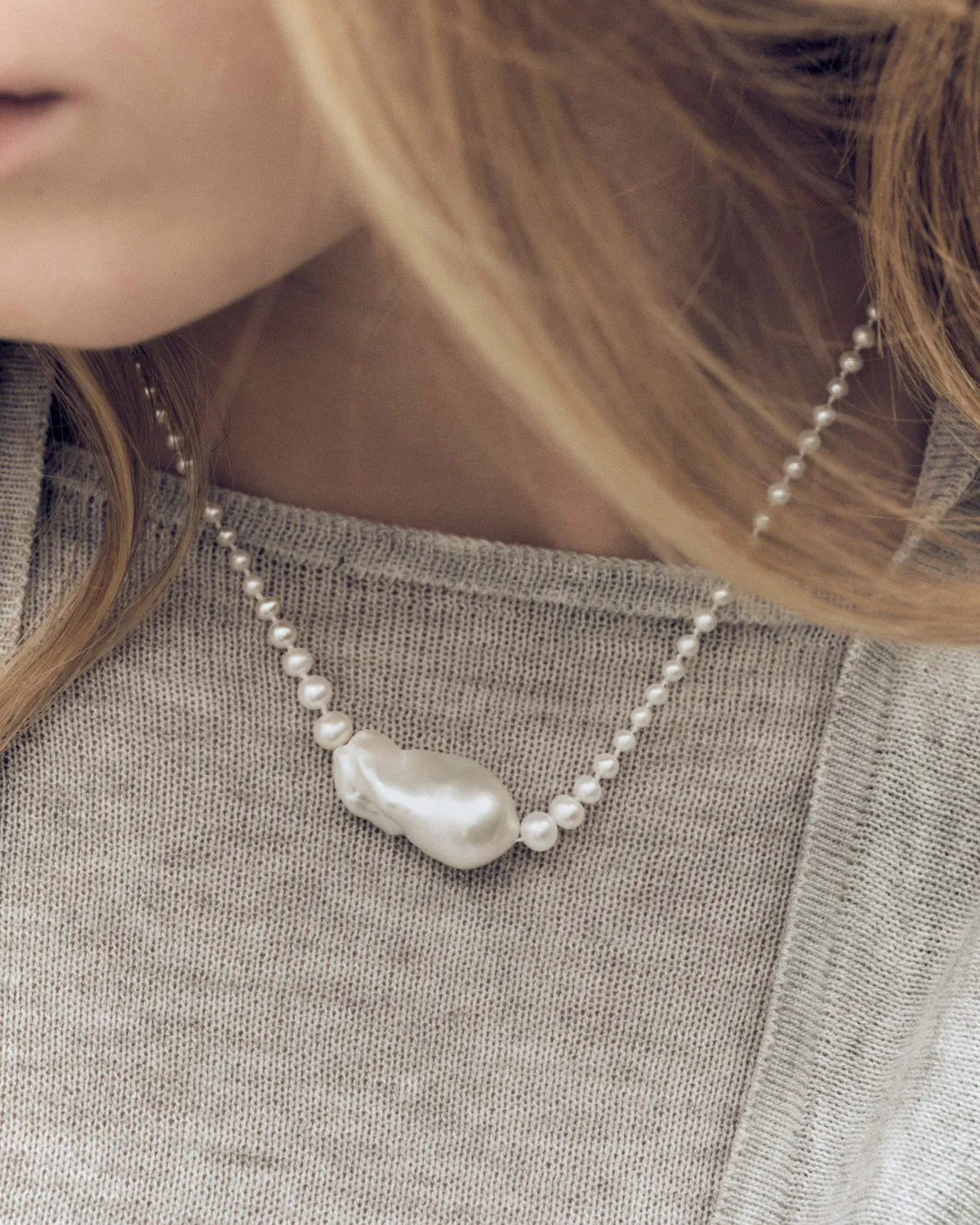 PDPAOLA La Perla collier perle d’eau douce S M