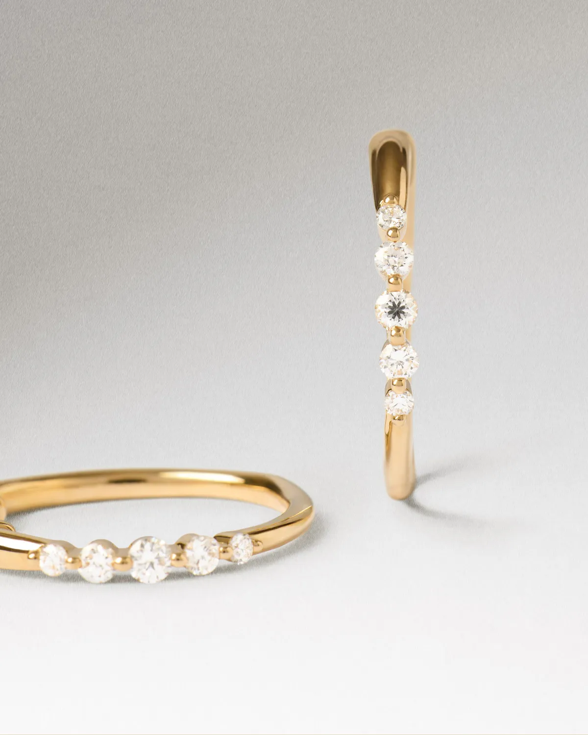 PDPAOLA Vivienne créoles or massif 18 carats diamants