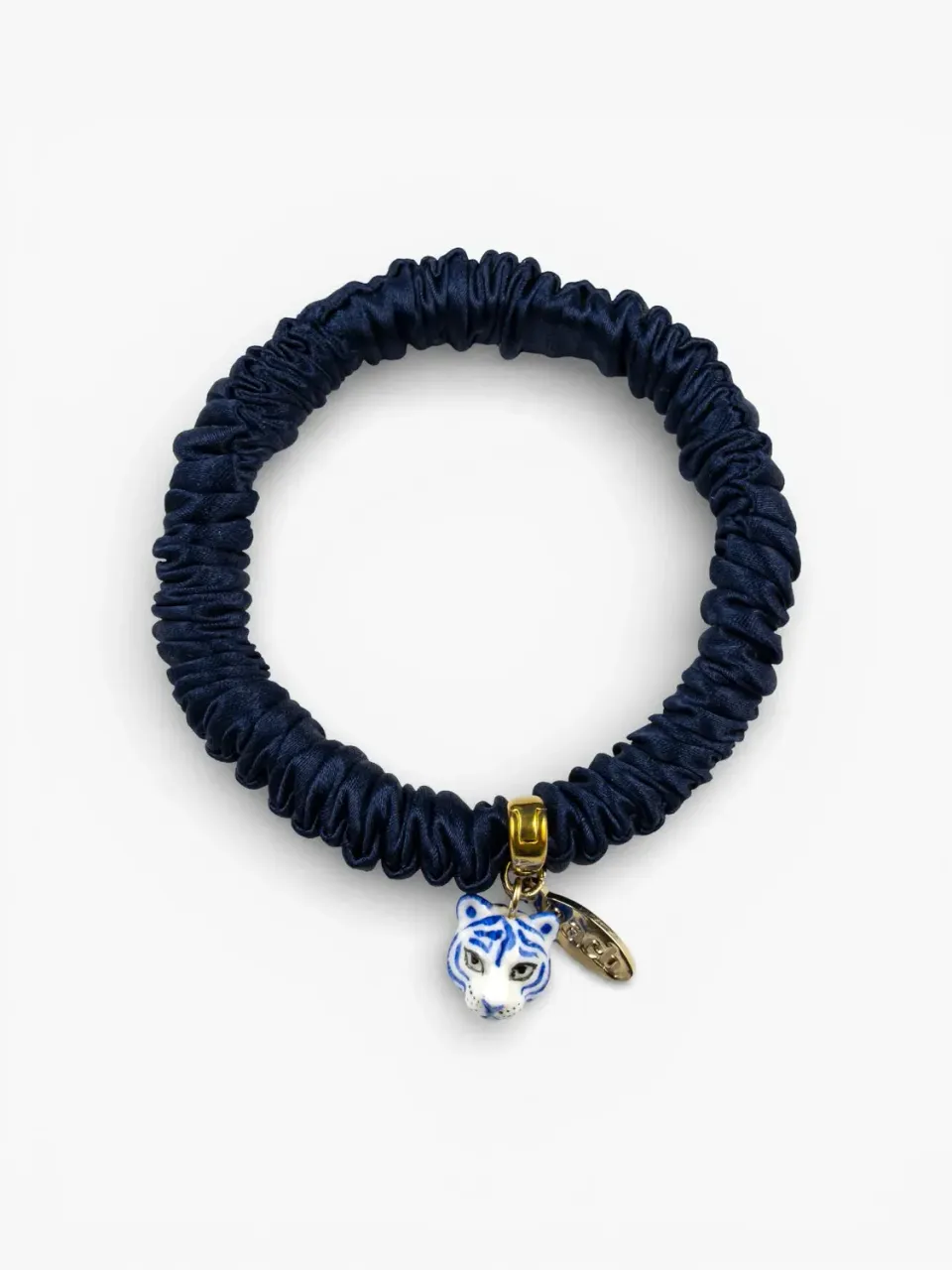 Nach Bijoux chouchou bleu bracelet soie tigre porcelaine