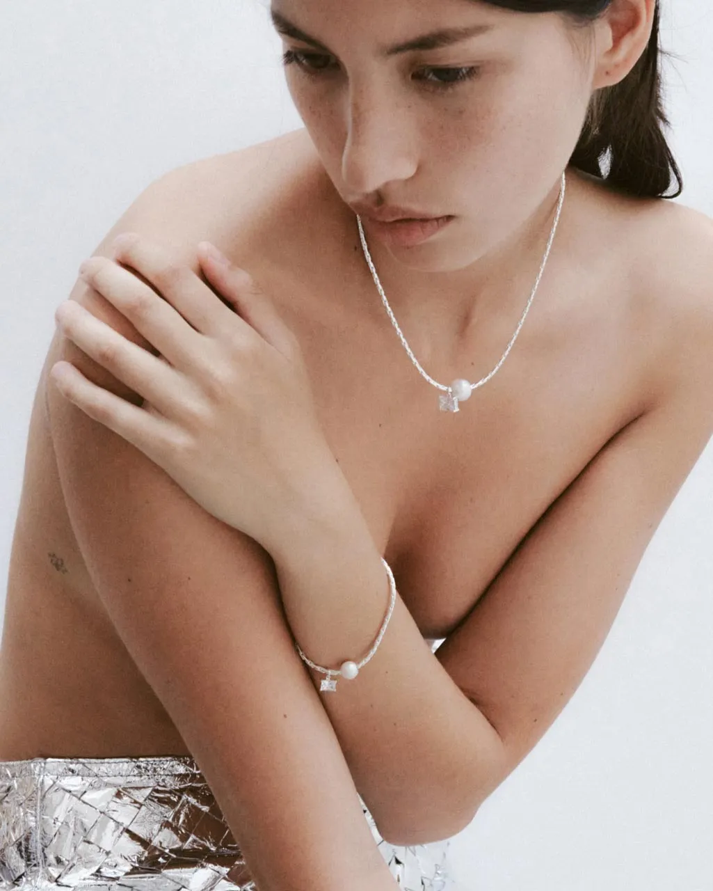 Completedworks The Locus of Fortitude bracelet perles zircon argent
