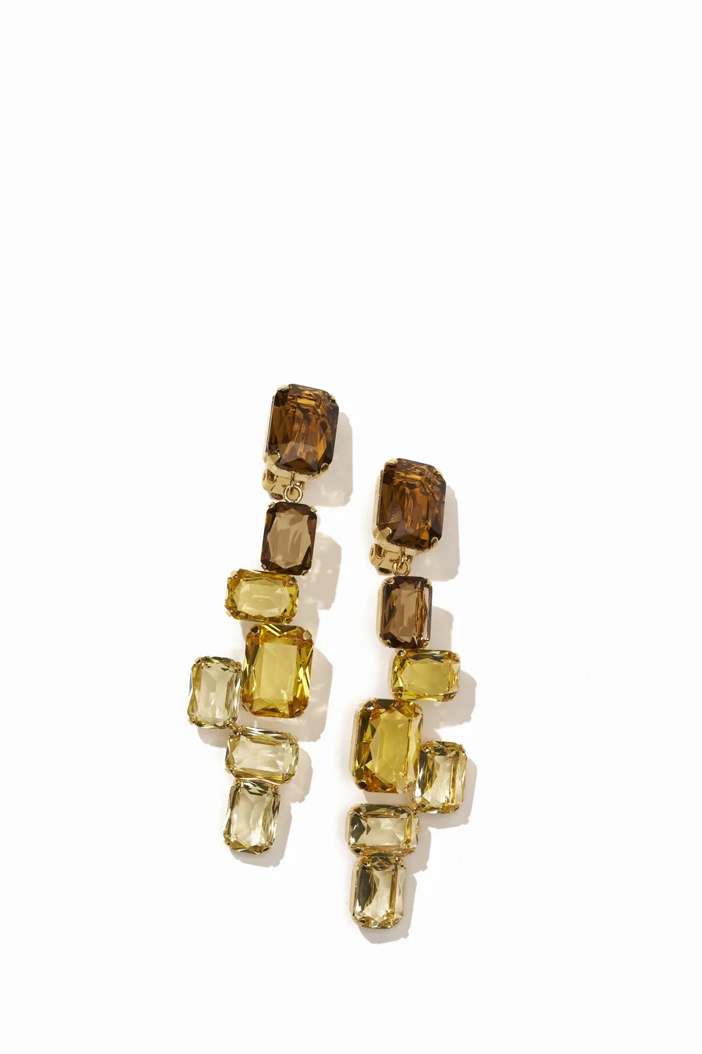 Philippe Ferrandis Baléares boucles d'oreilles clips longues dorées
