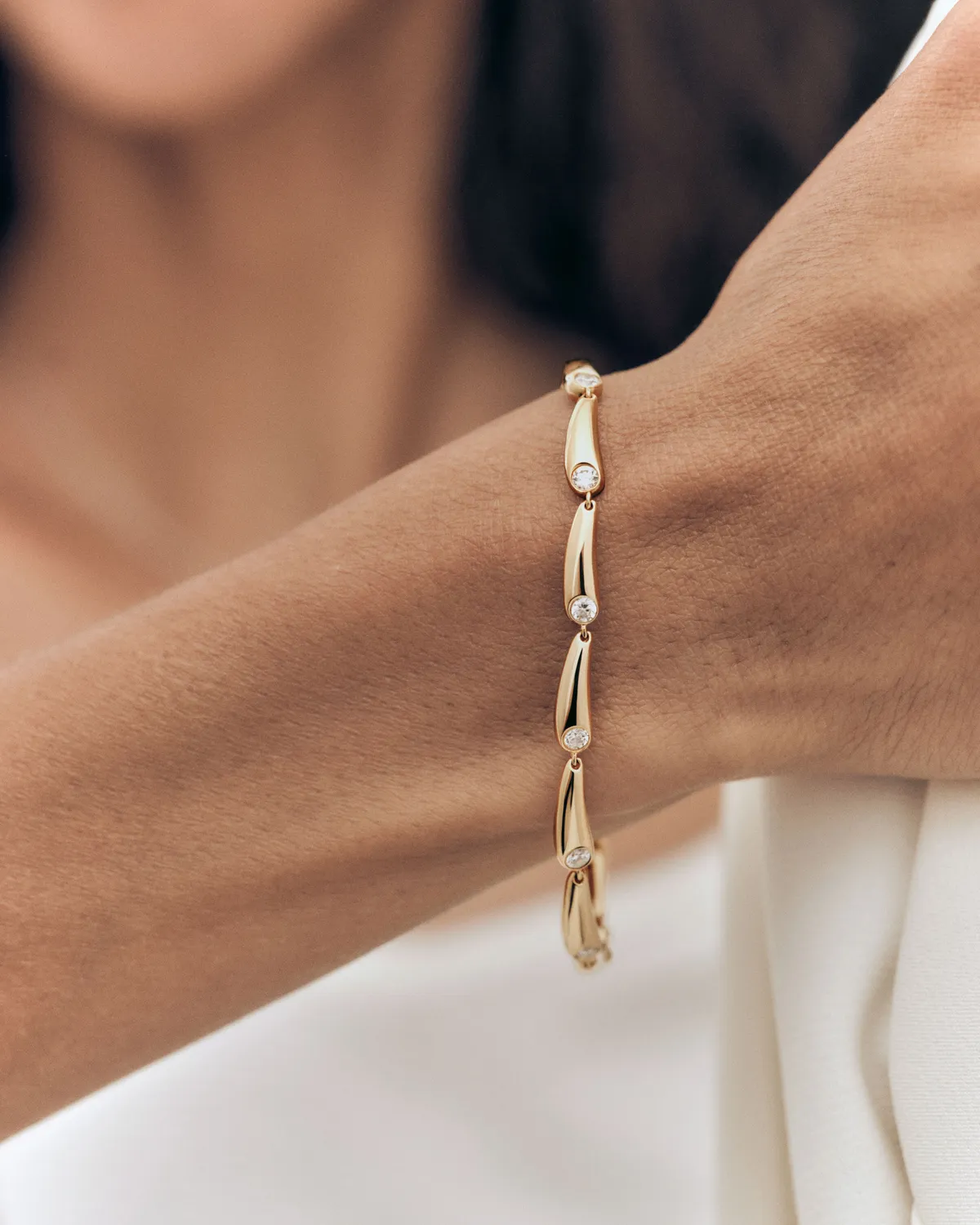 PDPAOLA Caramelle bracelet doré zirconia