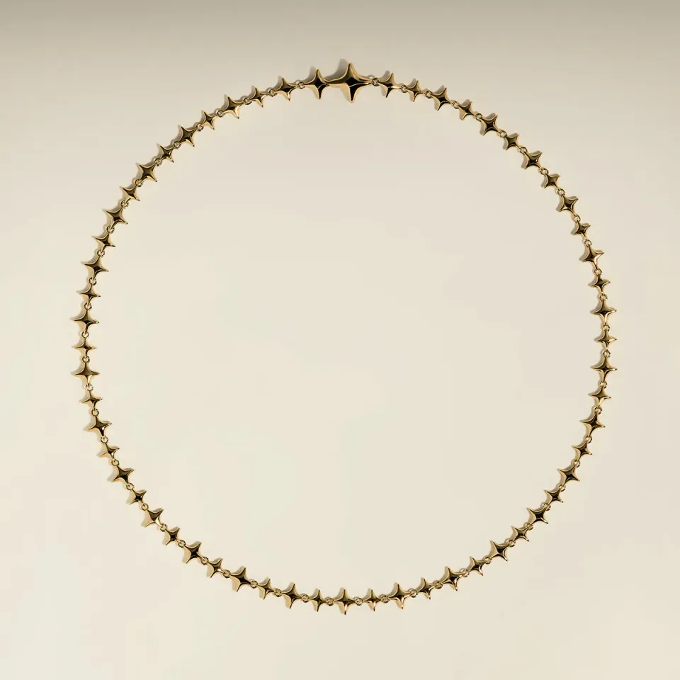 Astrid & Miyu Cosmic Star Chain Necklace collier or