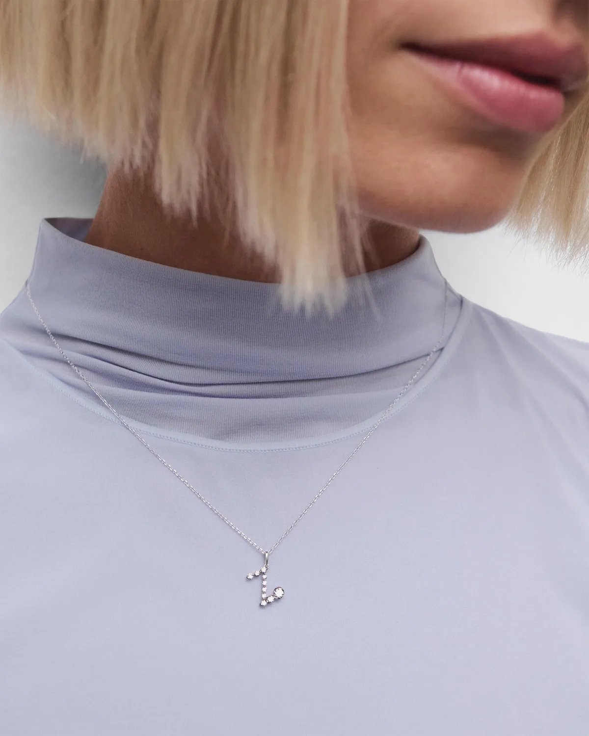 PDPAOLA Pendentif Initiale Z Diamants Or Blanc