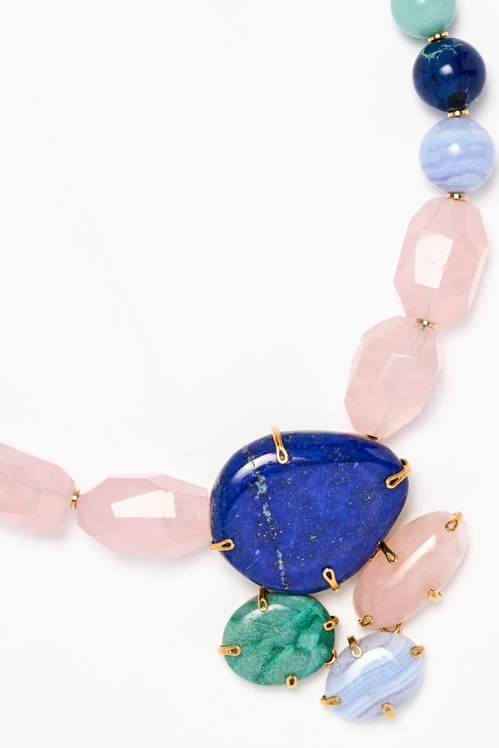 Philippe Ferrandis Pièce Unique collier lapis lazuli calcédoine