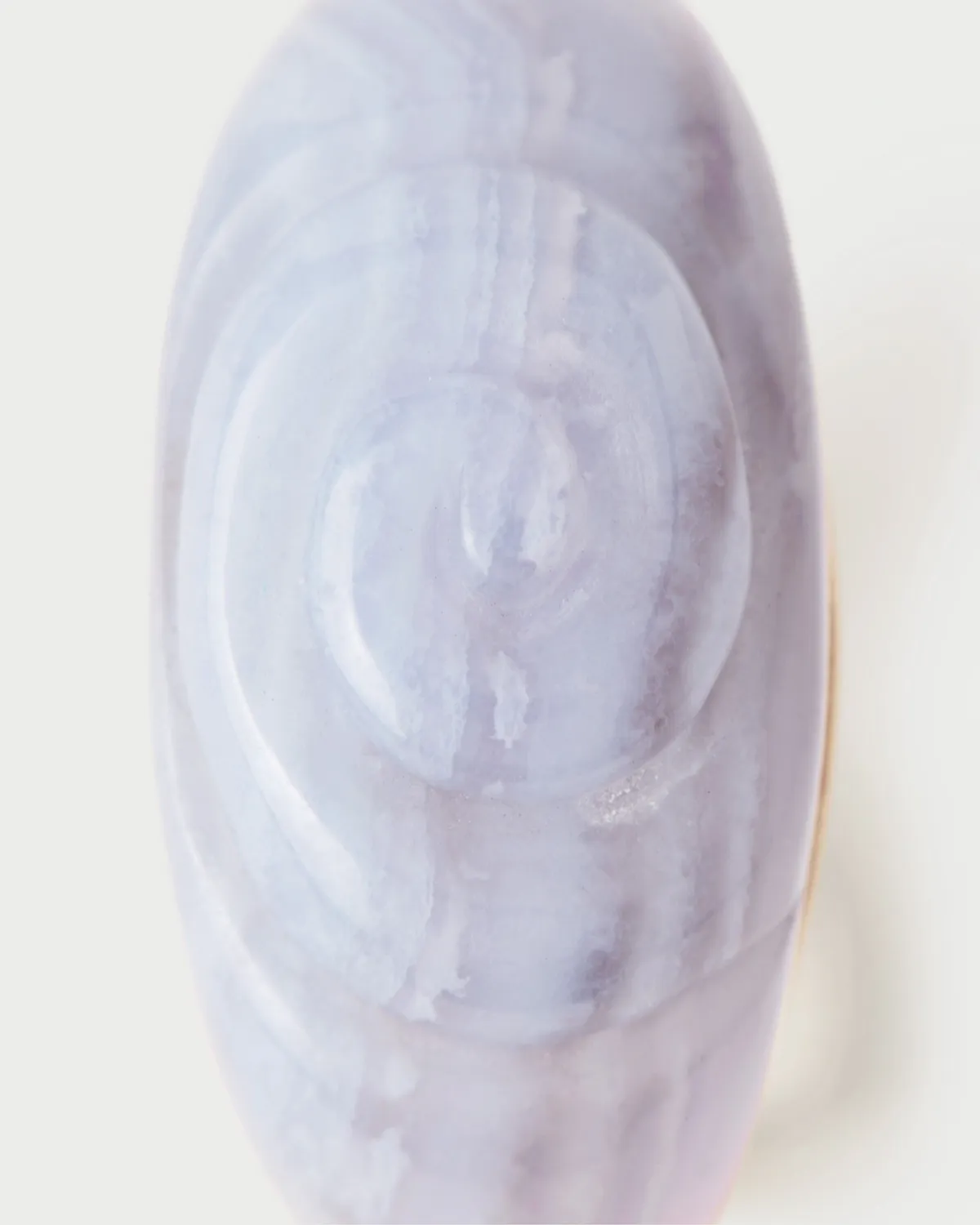 PDPAOLA Aqua Shell bague agate bleue