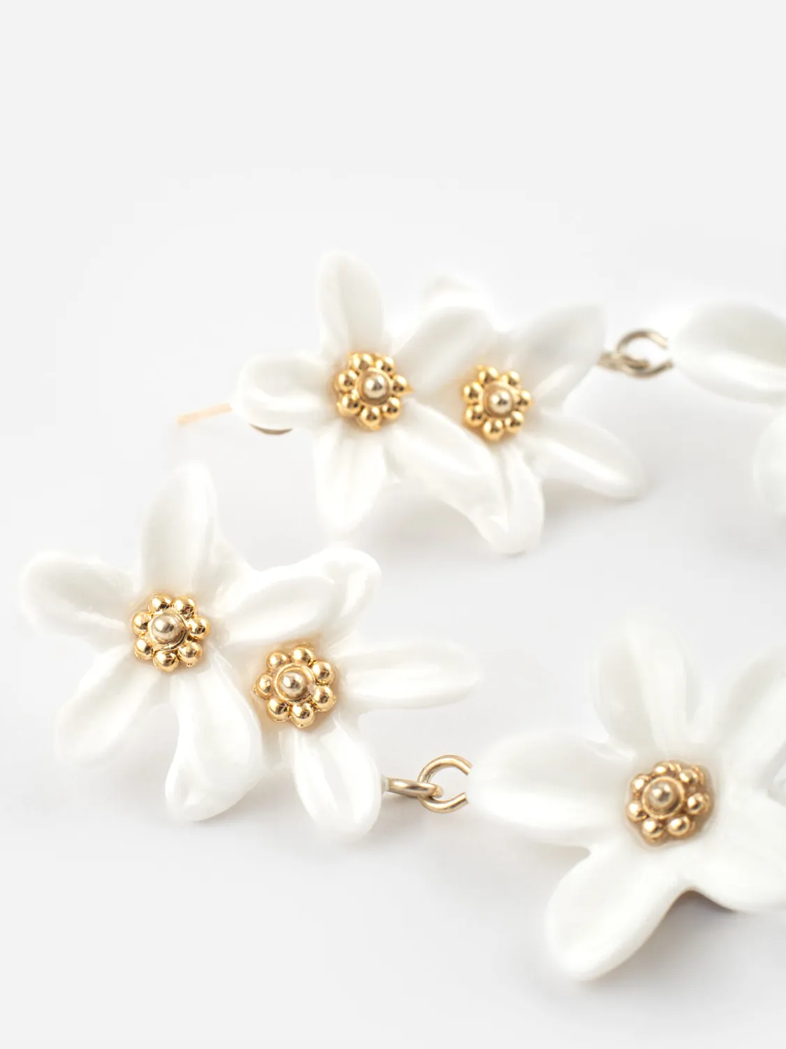 Nach Bijoux fleurs de citron boucles pendantes jaunes 4,8 cm