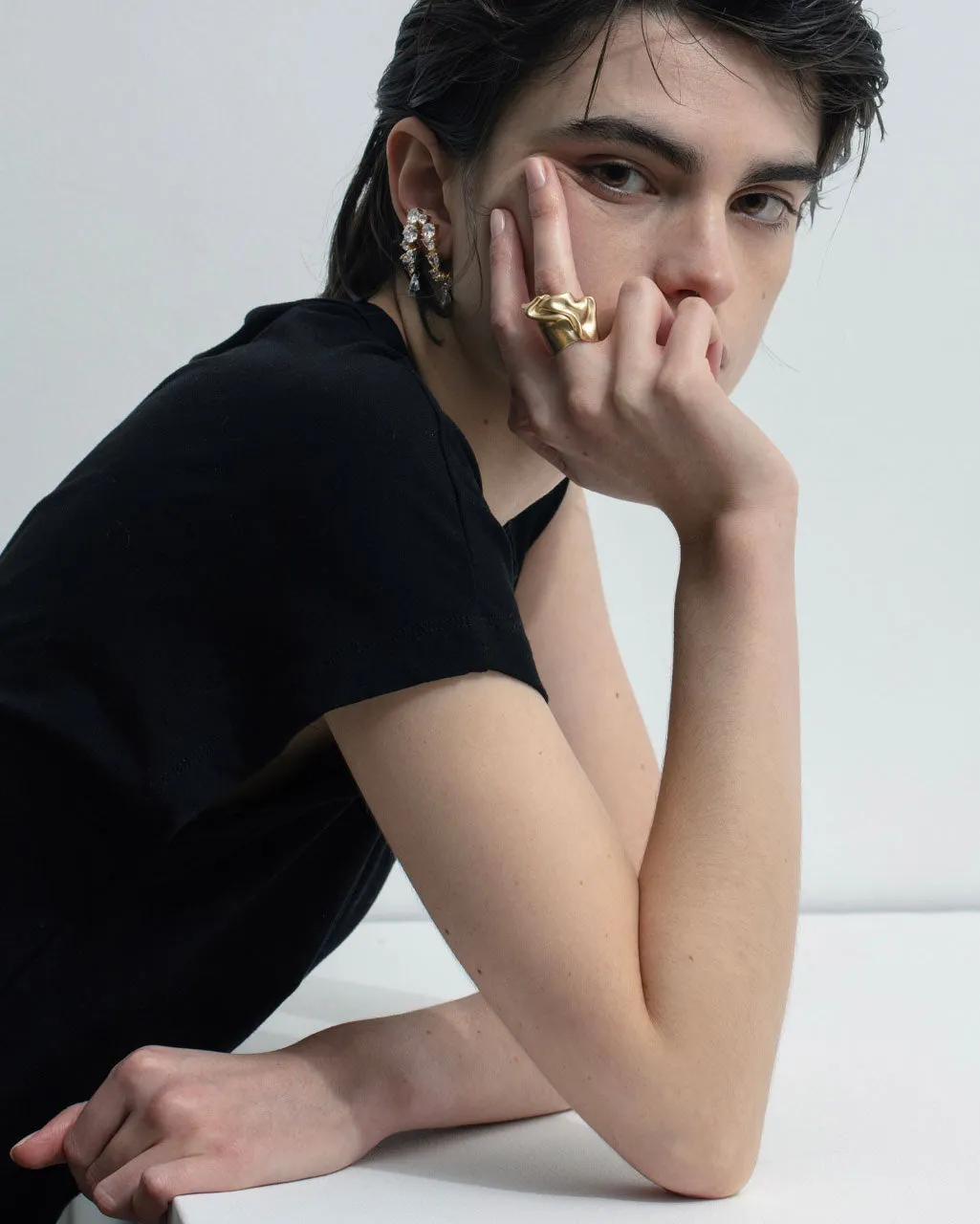 Completedworks Pelican Ear Cuff zirconia vermeil