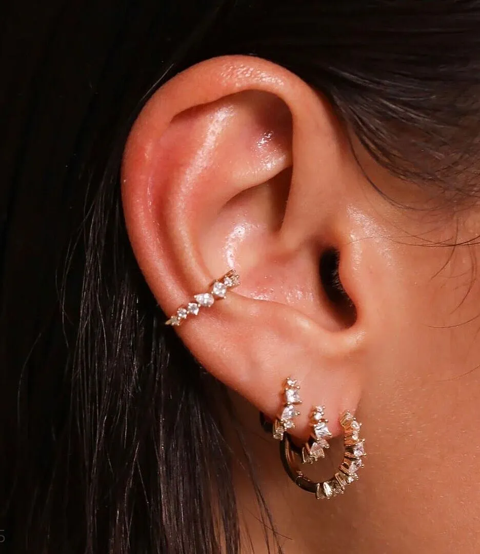 Astrid & Miyu Celestial Crystal créoles 11,5 mm doré cristal