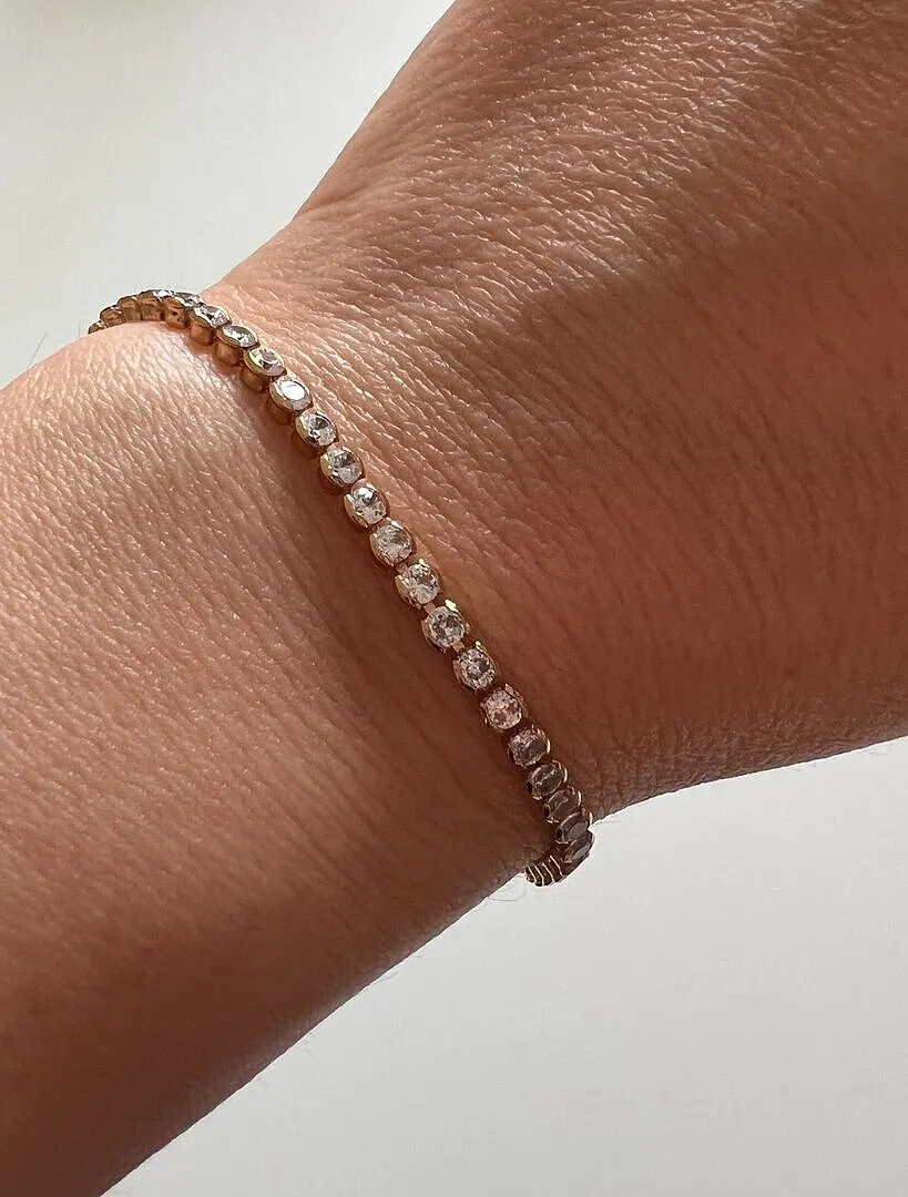 Astrid & Miyu Gleam Bold Tennis bracelet doré rivière