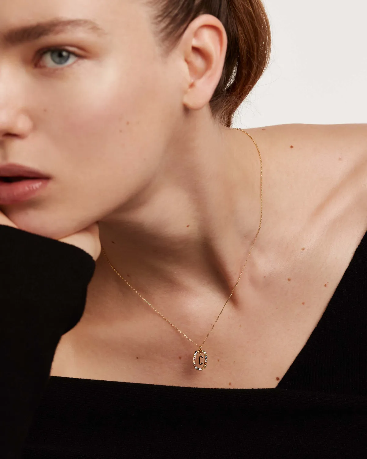 PDPAOLA Lettre C collier initiale bleue doré