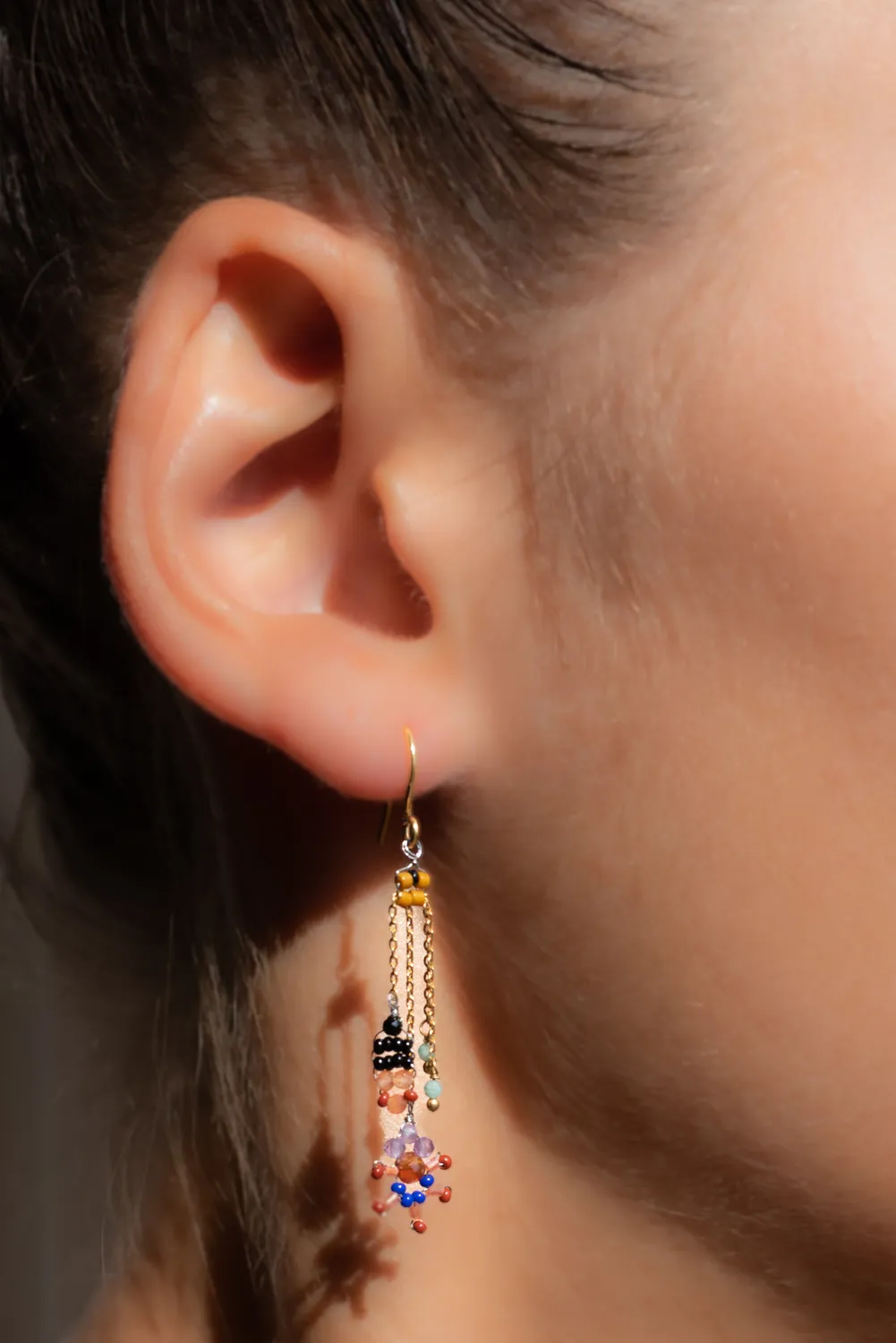 Le Fourbi de Capucine P30 boucles d'oreille améthyste 5,3 cm