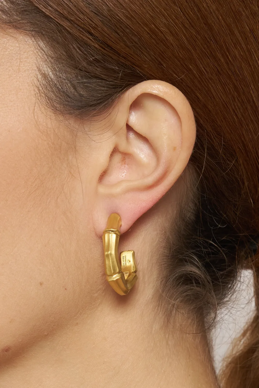 Philippe Ferrandis Bambou dormeuses boucles dorées