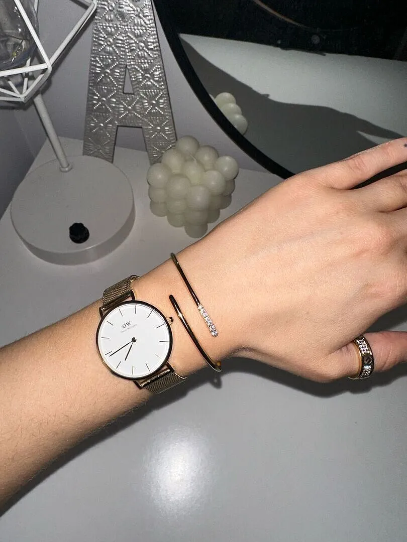 Astrid & Miyu Orbit Crystal jonc doré cristal