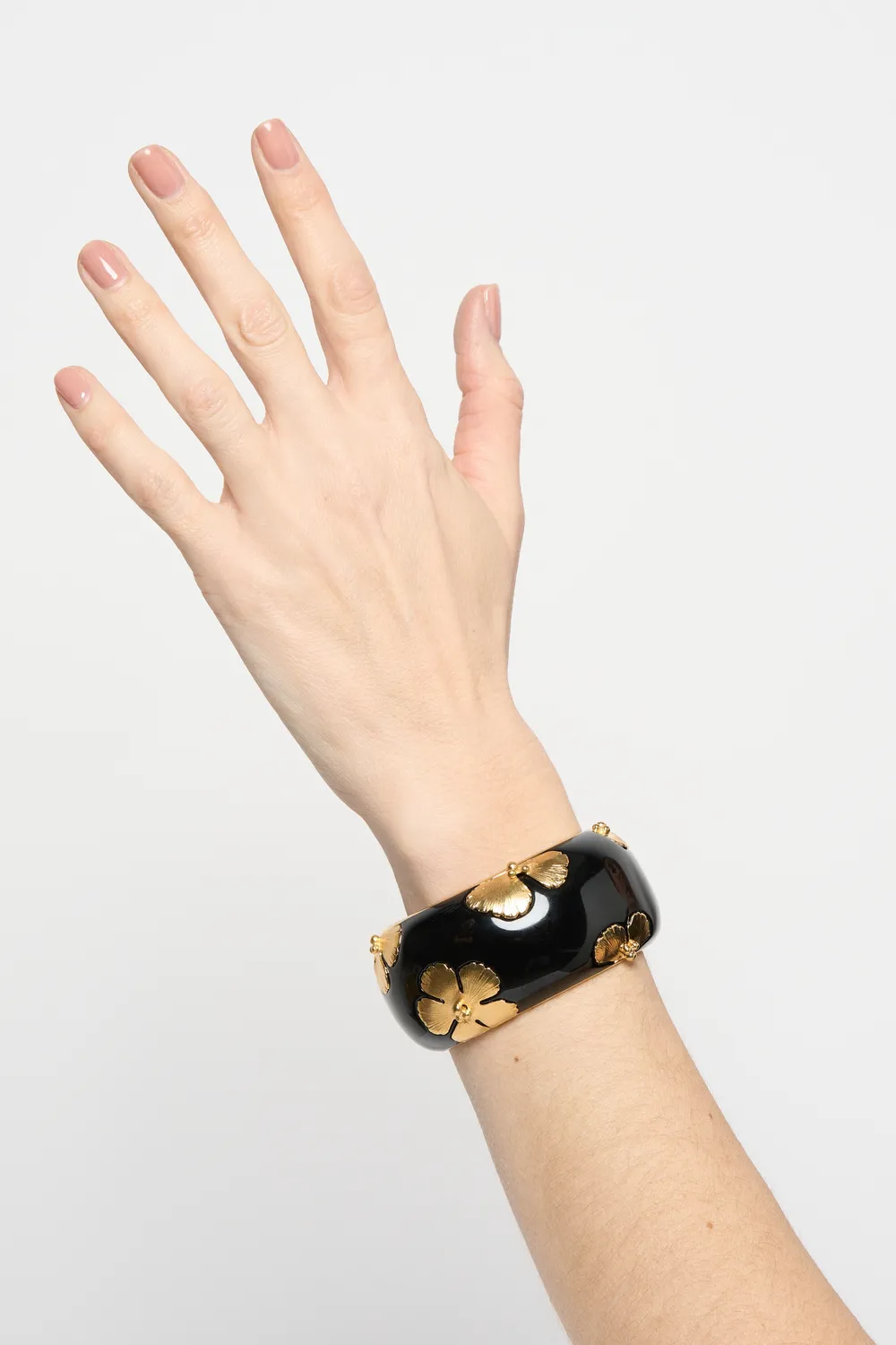 Philippe Ferrandis Magnolia manchette jonc noire large