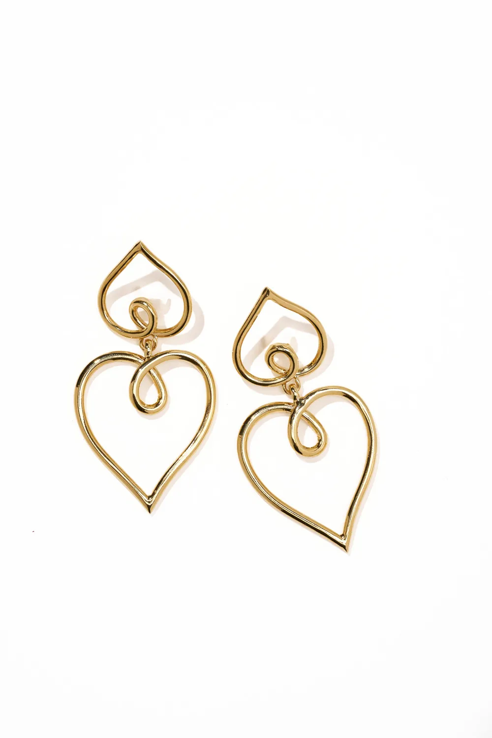 Philippe Ferrandis Love boucles clips or fin cœur