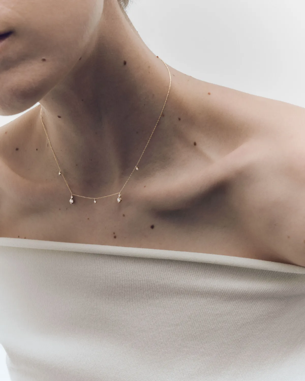 PDPAOLA Naia collier diamants or jaune 18 ct