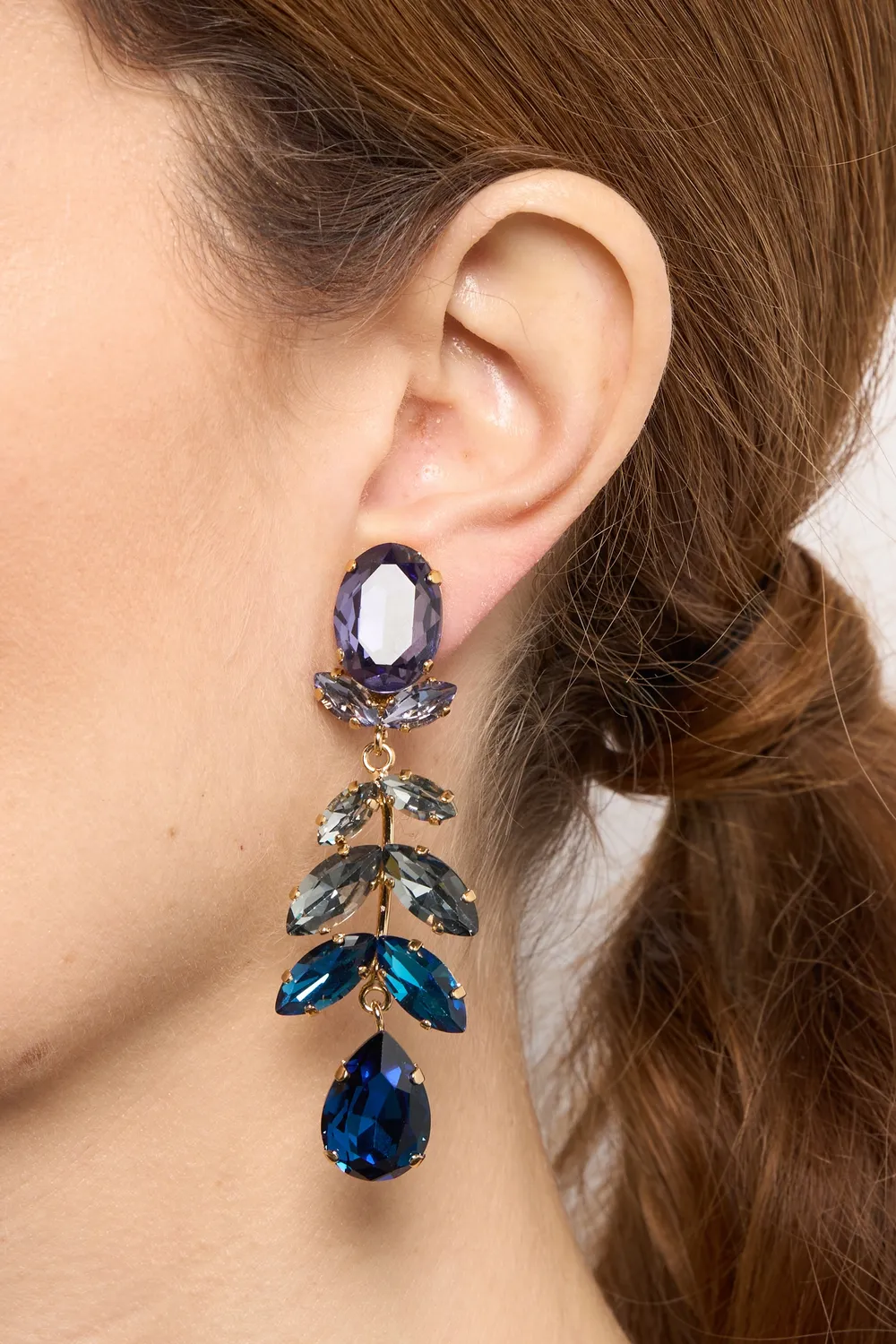 Philippe Ferrandis Paris by Night boucles clips bleu 7,5 cm