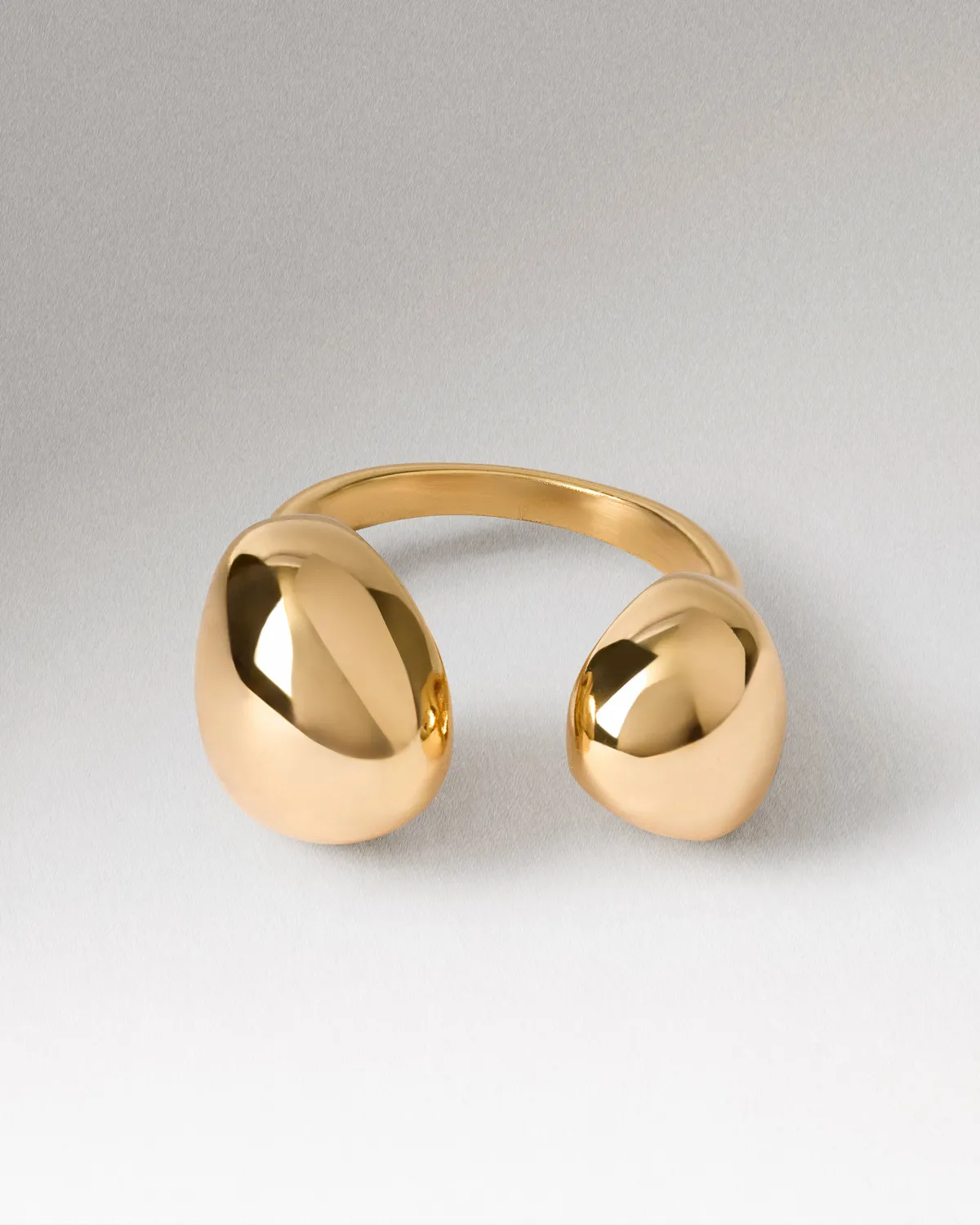 PDPAOLA Gravity bague large dorée zircone 10,5 mm