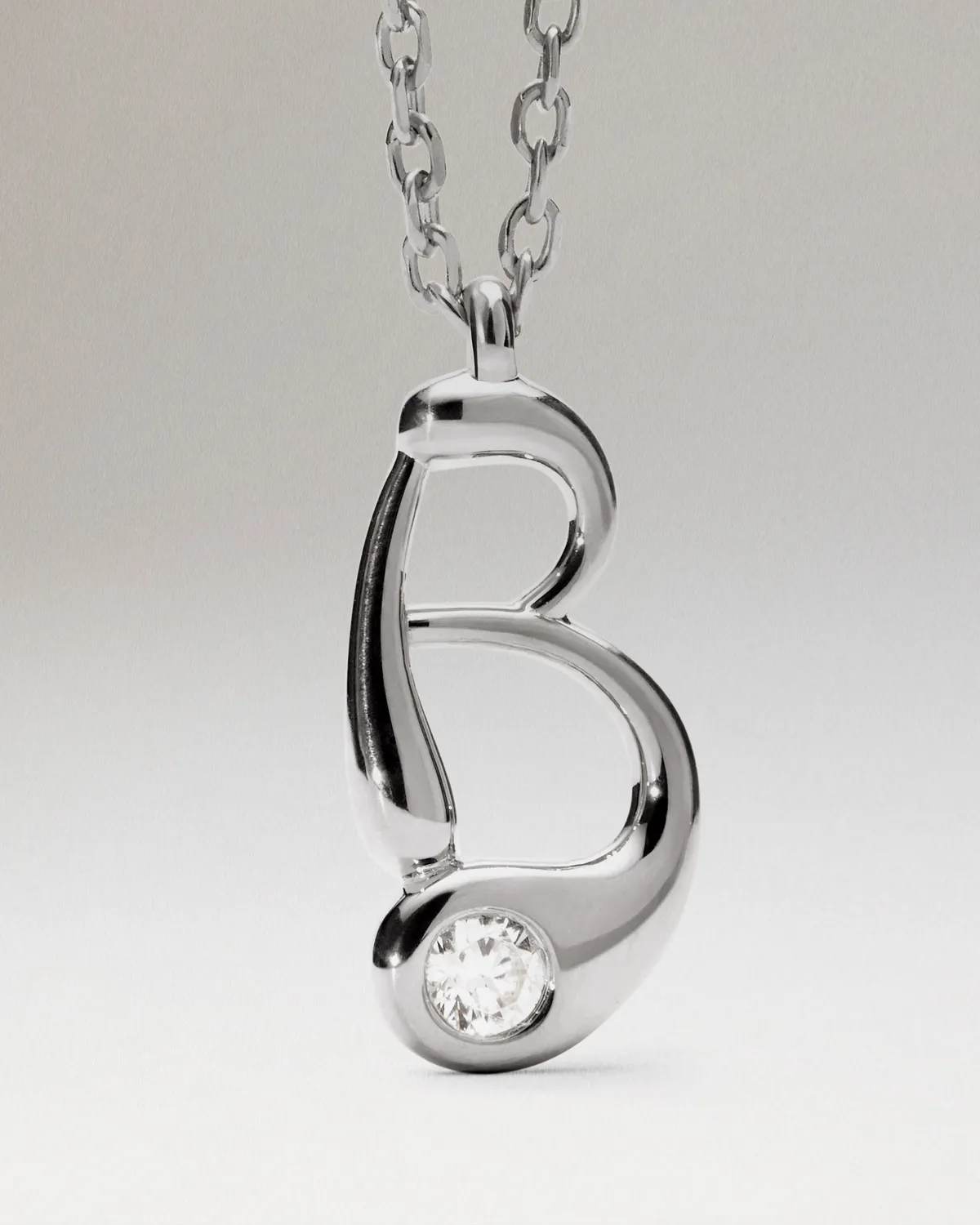 PDPAOLA collier initiale B argent lettre 40-50 cm